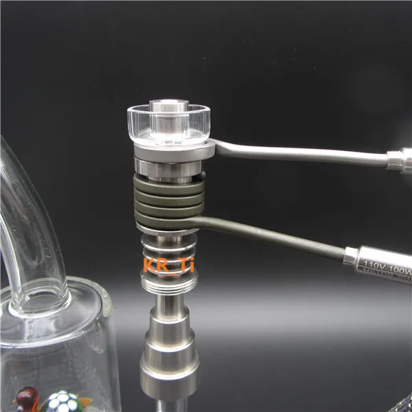 6in1quartz hybride titanium nagel 10mm 14mm 19mm vrouw en mannelijke fit 10mm 16mm 20mm spoel glazen bong glas bong waterpijp