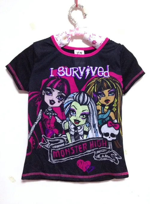 Novo monstro alto Do Bebê Meninas T-shirt dos desenhos animados de algodão monstro alto crianças Tee tops crianças roupas 11 estilos frete grátis C1014