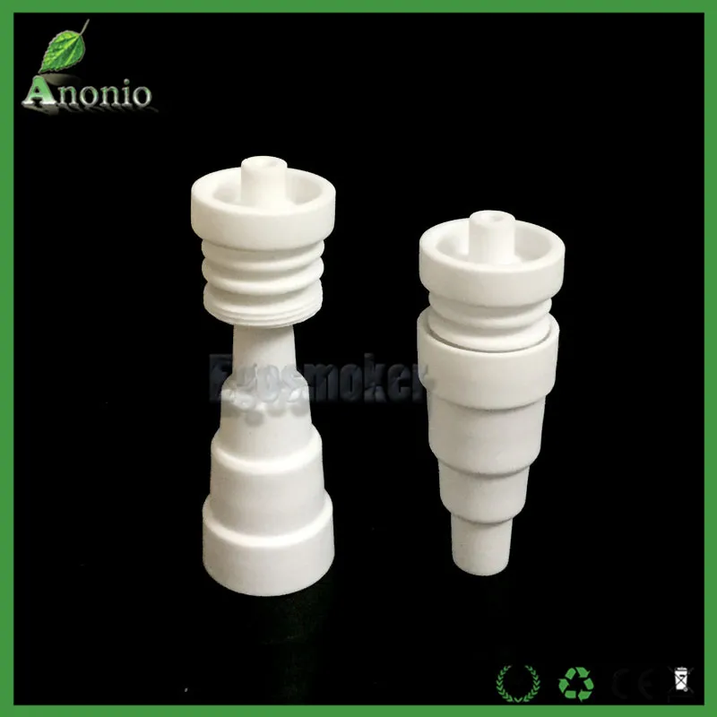 Accesorios para fumar 10 mm 14 mm 18 mm hembra Macho 6 en 1 Domeless Ceramic Nail Glass Bong Dab Wax Tool para Bongs de vidrio Tubería de agua