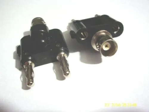 20 stks BNC Vrouwelijke Jack aan Dual Twin Banana Plug Mannelijke Coaxiale Adapter Plug