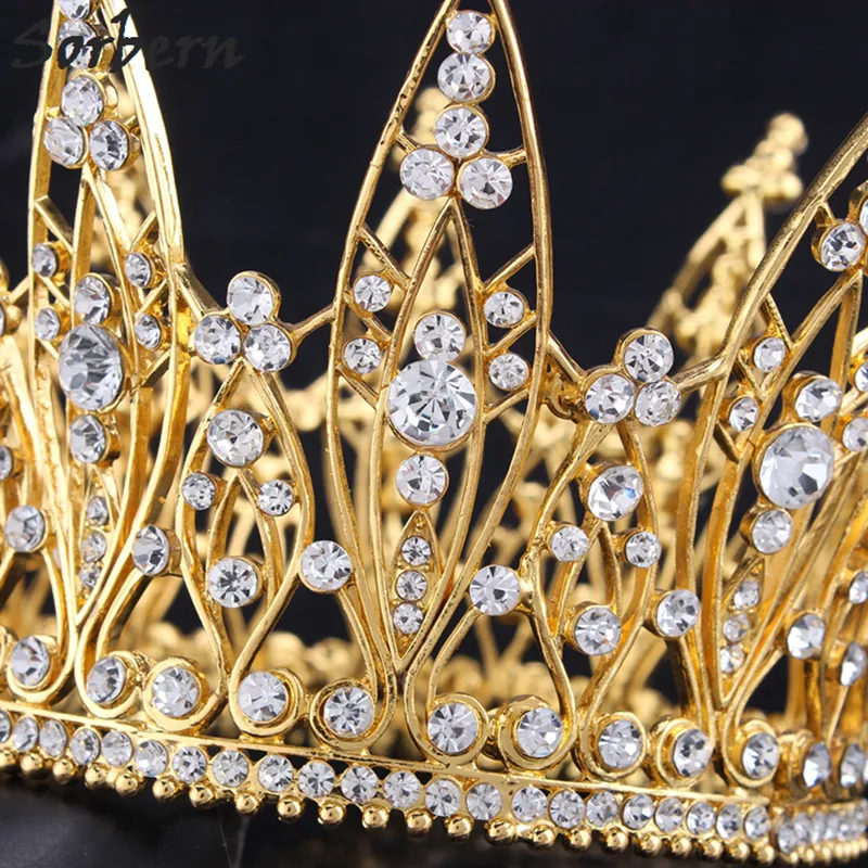 Sorbern Sevimli Gelin Taçlar Düğün Headpieces Saç Aksesuarları Kristaller Tiara Gelin Taç Düğün Tiaras Gelinler Saç Süsler için