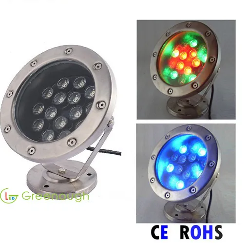 4PCS 15W DC24V LED Underwater Dock Light RGB LED Pool Fishing Lights Exterior Garden Lamp Swimming Pool Lights