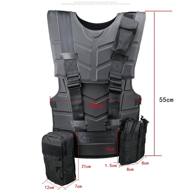 Groothandel mode multifunctioneel tactisch pantser buitensport gevecht tactisch vest en uitrusting, cosplay tactisch kledingpak