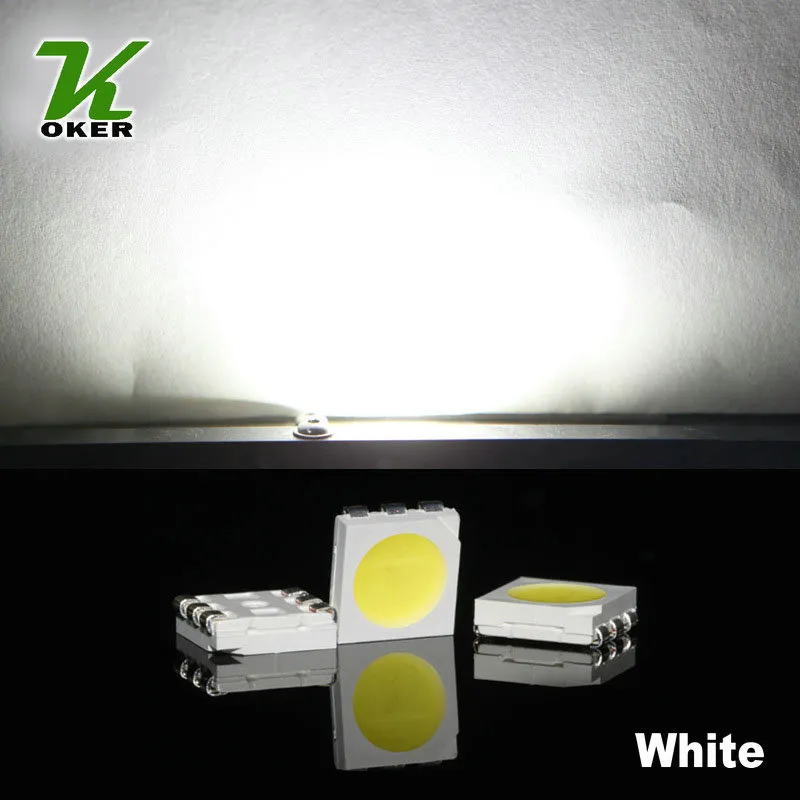 1500pcs 16-19lm 흰색 PLCC-6 5050 SMD 3 칩 LED 램프 다이오드 울트라 밝은