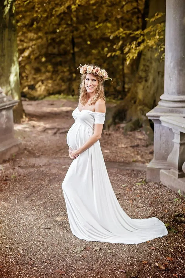 2019 Wedding Dresses For Pregnant Women Simple Plus Size Backless Bridal Gowns Custom Made Pregnant Wedding Dress