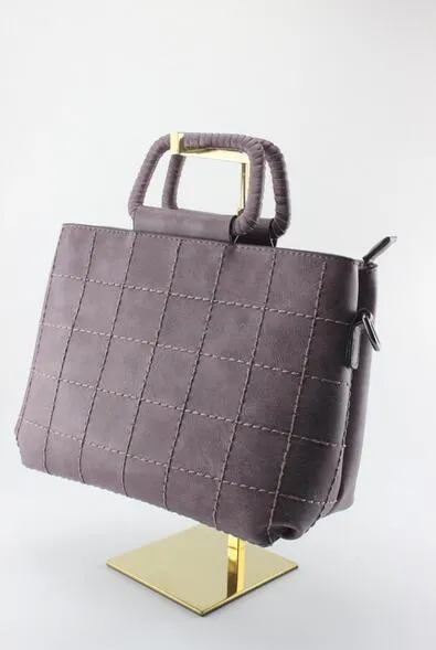 Verstellbarer Handtaschenständer aus goldpoliertem Metall für Damen, Taschenständer, Taschenständer
