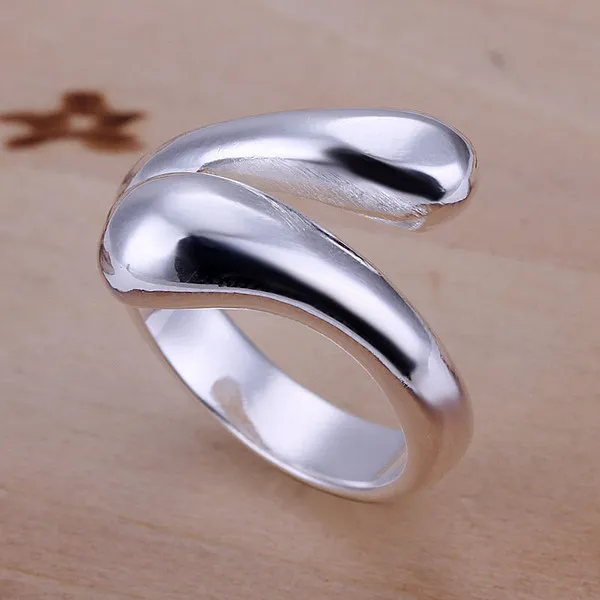 pläterad sterling silverring 10 stycken mycket blandad stil emr1, helt nya burst modeller mode 925 silver tallrik ring