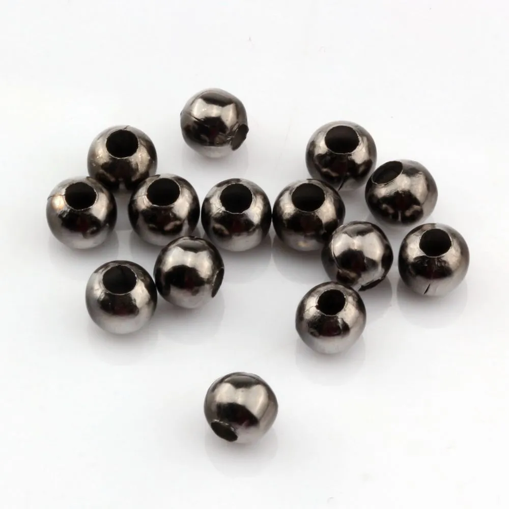 Seamless Ball Spacers Bead 6mm For Jewelry Findings Making Plated Gold /silver Etc.