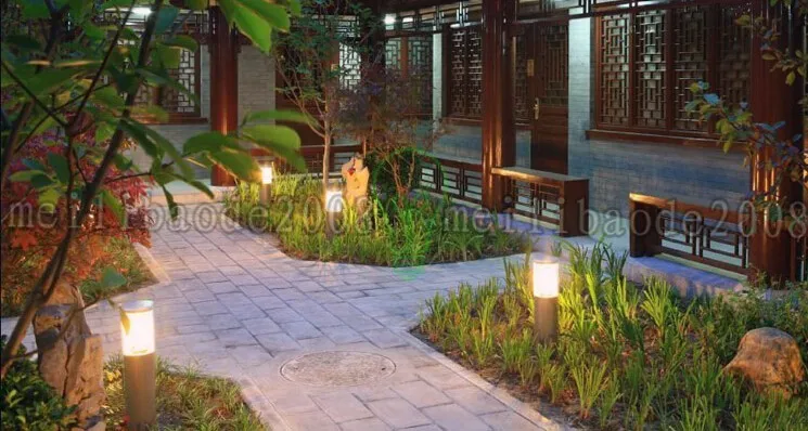 110V 220V 60cm 100cm 1M landscape Lawn Lamps waterproof IP65 stainless outdoor Garden lawn pillar lamp bollard light