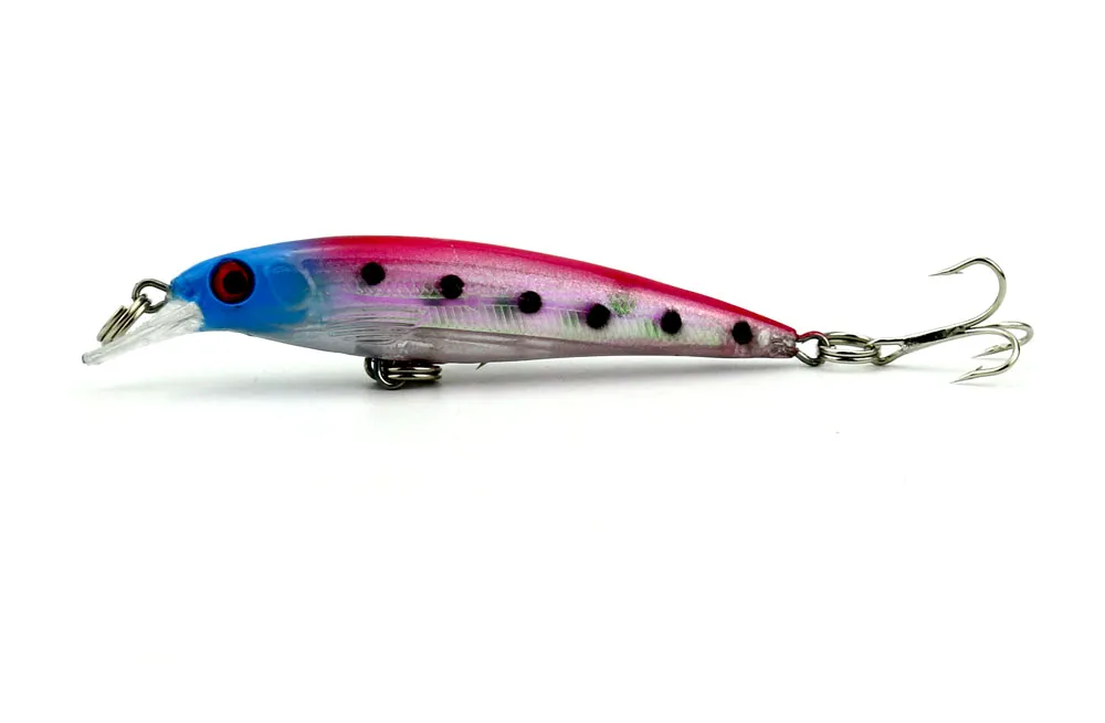 New Arrival 30 Sztuk 6 Kolory 8 CM 6G Laser Minnow Luby Wędkarstwo Hard Bait Plastikowe Woblew