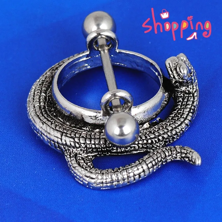 2016 Nouveau Design Corps Bijoux Serpent Style Nipple Shield Nipple Ring Barbell Body Piercing bijoux