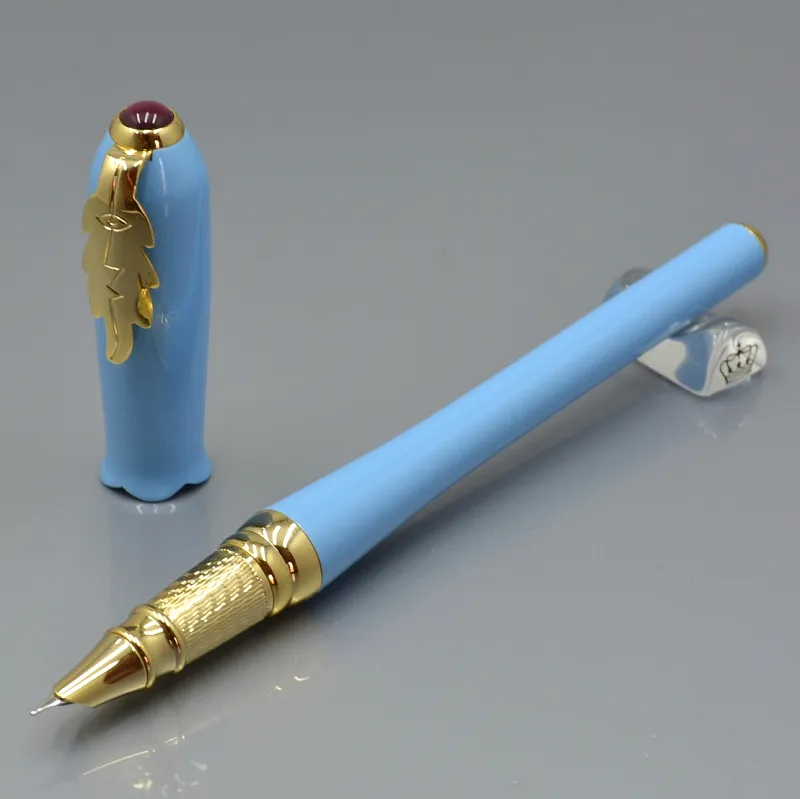 고품질 피카소 5 색 금속 분수 펜 메이플 리프 골드 클립 비즈니스 사무실 편지지 레이디 서예 잉크 펜