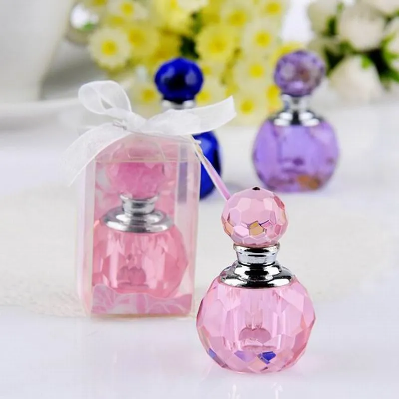 Cadeaux de mariage de mode Bouteilles de parfum en cristal Cadeaux de baptême de bébé Faveurs de douche de bébé