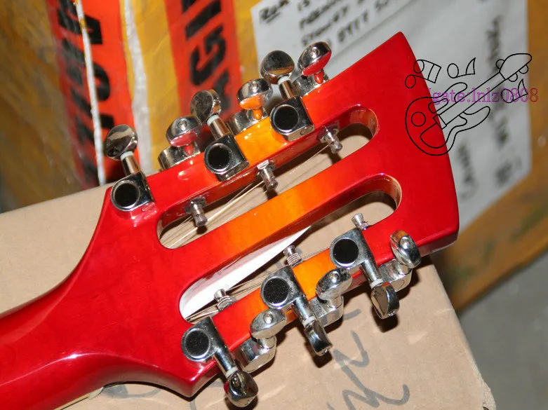 Cherry Burst 12 Strängar 325 330 Elektriska gitarr 3 Pickups Högkvalitativa musikinstrument