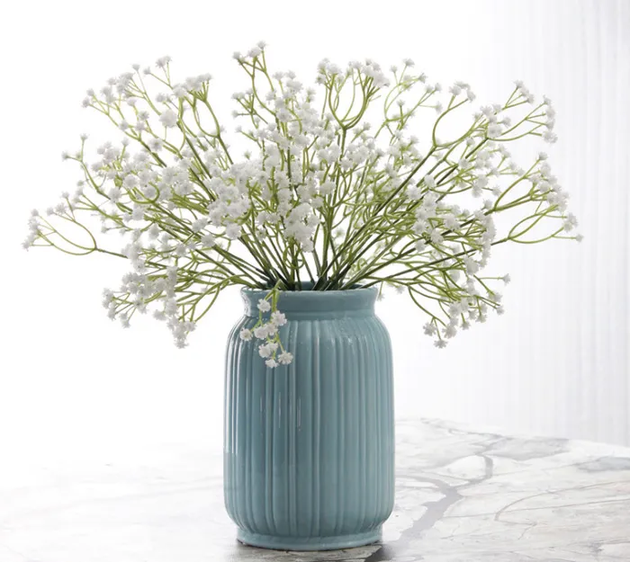 인공 Babysbreath 웨딩 장식 5 줄기 플라스틱 Gypsophila 135 작은 꽃 신부의 꽃다발 꽃 좋은 품질의 플로레스