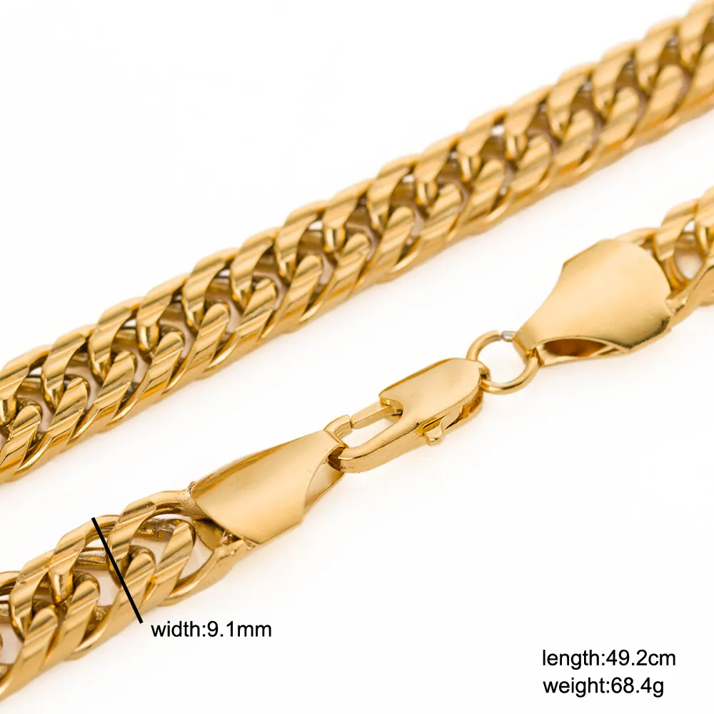 Populära ormbenmönster 18k guldpläterad par halsband Högkvalitativ guldfylld ormbenhalsband Partihandel Bilblomma