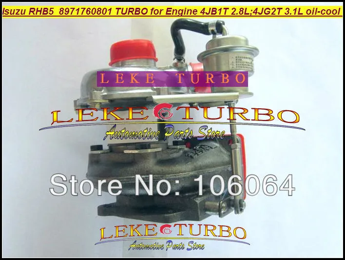 Wholesale New RHB5 VA190013 VICB 8971760801 turbo for ISUZU Engine 4JB1T 2.8L 4JG2T 3.1L oil cooled turbocharger (5)