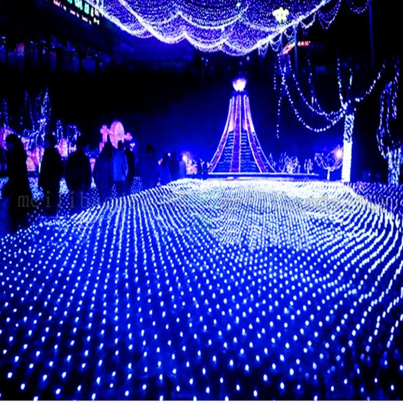 YENİ ağ örgüsü lamba 800 LED Net Işıklar 3m * 6m Perde Işık Noel Dize Lambası Dekorasyon Parti Peri 110V-220V AU UK AB ABD fiş MYY