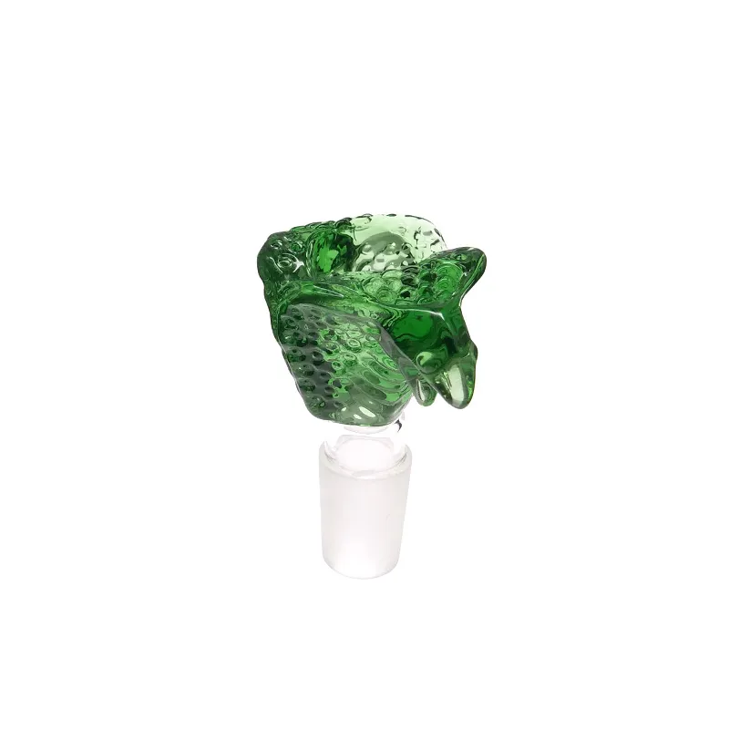 Cabeça dupla Snakes Tigela De Vidro 14mm 18mm Macho Conjuntos Acessórios Fumar tigela de vidro verde para tubulação de água tomada de fábrica de vidro inebriante tigela