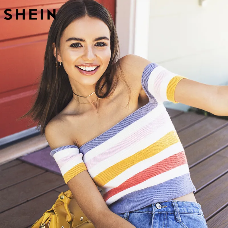 Pull crop outlet top shein