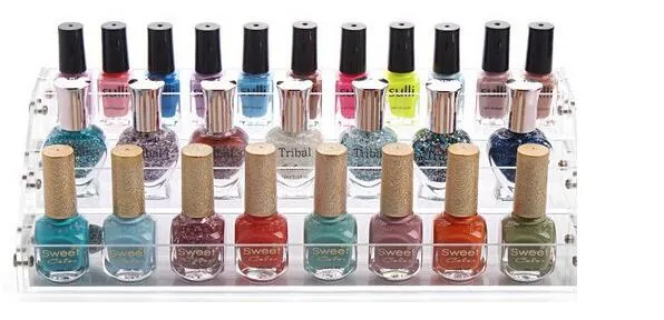 Acrylcosmetica Nail Emaille Display Box weergegeven: stand rack parfum mini fles collectie box houder rack