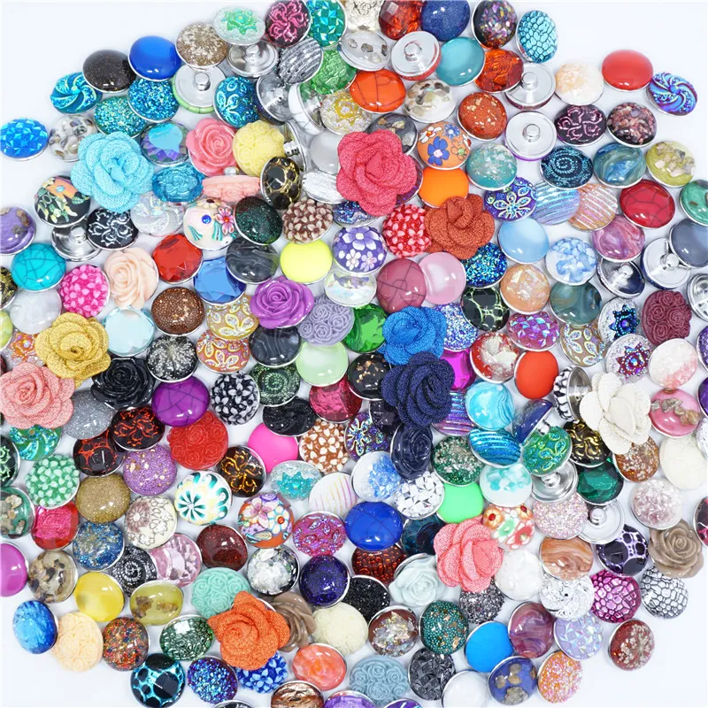 I bottoni automatici misti di modo della resina della lega di Wholesale-50pcs/lot si adattano ai braccialetti dei gioielli dello zenzero
