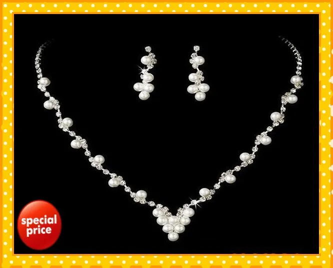 STOCK 2022 Amazing designer peals Crystals Bridal Jewelry Crowns Tiaras Headpieces HOT Wedding bridal Set Sets Party Jewel
