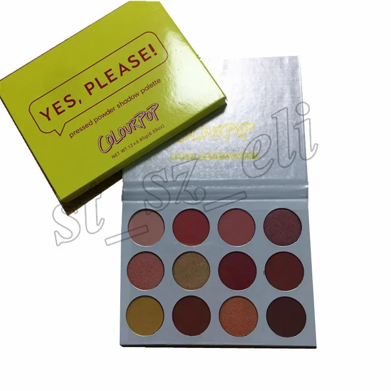 Colourpop Eu acho que eu te amo Eyeshadow paleta de cores 12 Paleta de sombras de pó pressionado sim, por favor! Fem Rosa SHE sombra 3 tipos