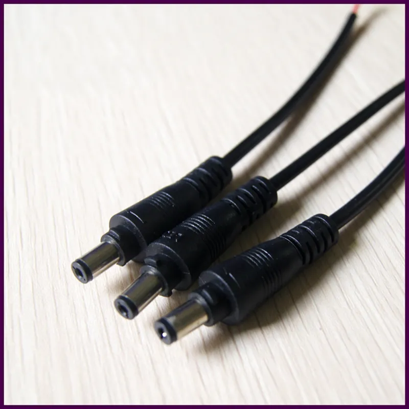 LED DC conector fio de fio 5050 3528 único conector adaptador de energia dc 5.5 * 2.1mm conector masculino e feminino