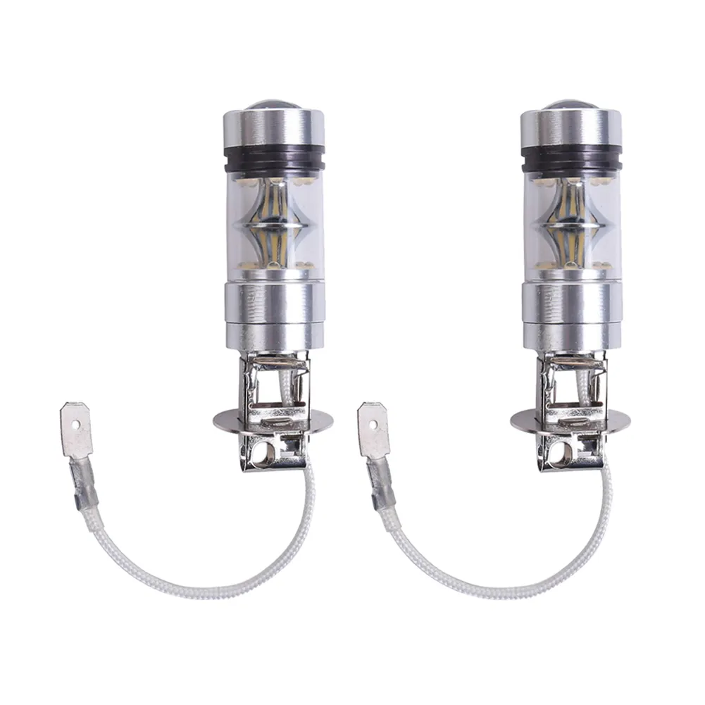 H3 100W LED Car Light Bulb 20SMD 12V White 6000K Projector Signal Turn Brake Parking Tail DRL Fog Light Universal