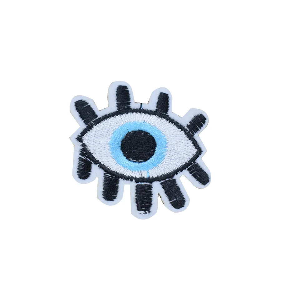 10 pçs remendos de olhos de desenhos animados para bolsas de roupas ferro em aplicação de transferência remendo para jeans infantis faça você mesmo costurar em emblema de bordado