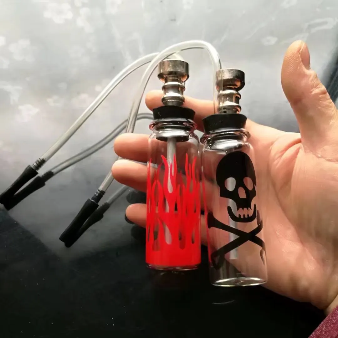 Ny bong !! Mini Glass Bongs Mix Color Glass Water Pipe International Märke DK Gratis leverans