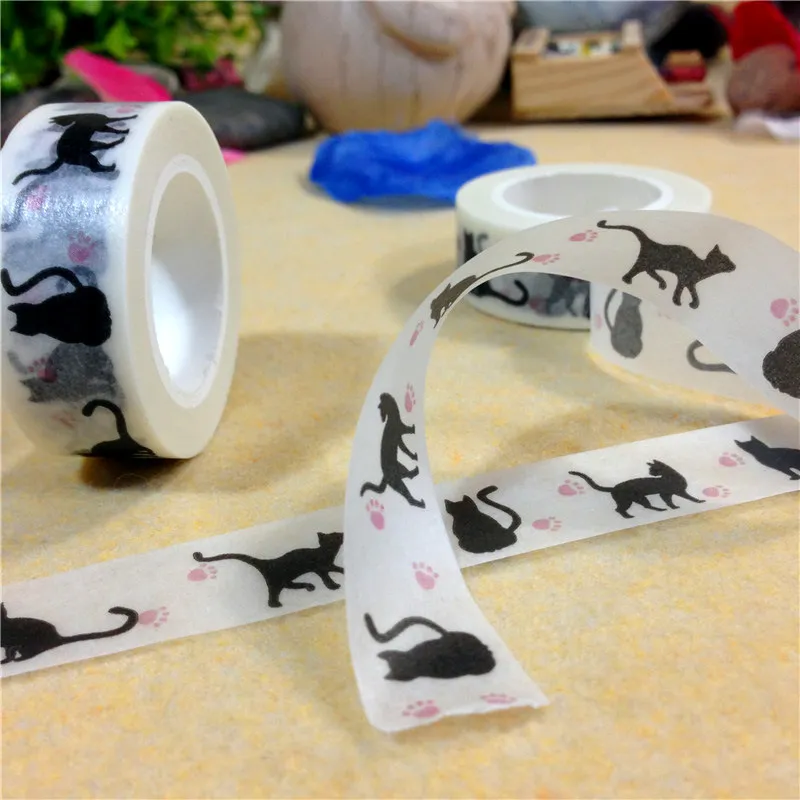 15mm*15m large size Adhesive Tapes halloween washi tapes decoration scrapbooking planner masking tape factory price2