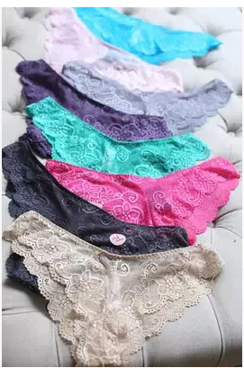 Partihandel-Kvinnor Hot Sale Sexig Underkläder Lady Underkläder Triangle Lace Låg midja Andningsbara Kvinnors Briefs Fabriksuttag