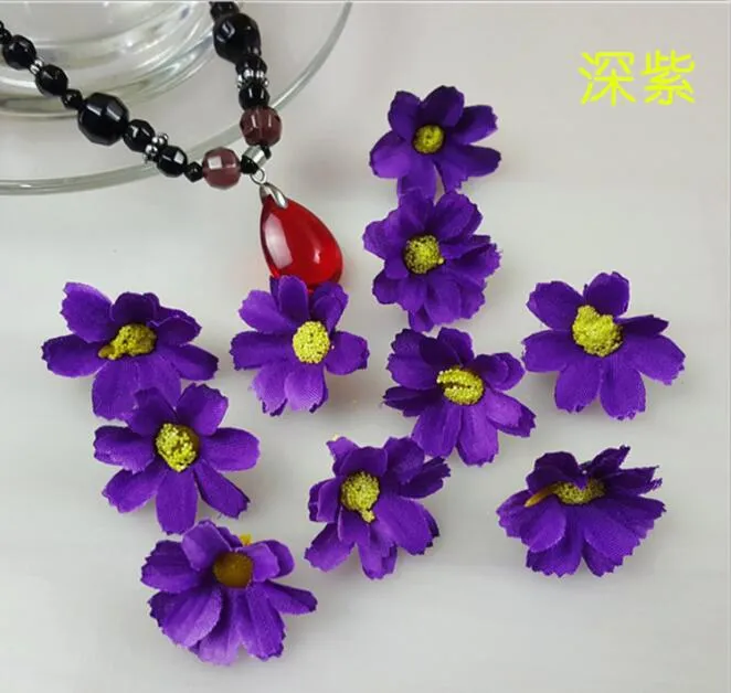 Yapay Gerbera Papatya 3 cm Çift yaprakları Ipek Çiçekler DIY Parti Düğün Dekorasyon ücretsiz kargo HJIA200 Için Heads