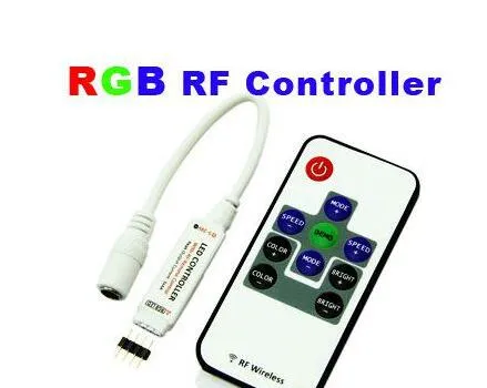 R108 RF Bezprzewodowy RGB Pilot zdalnego sterowania Mini LED Dimmer Switch Controller 12 V 24 V 12A 216W dla SMD 5050 LED LED Lampa światła 100 sztuk / partia