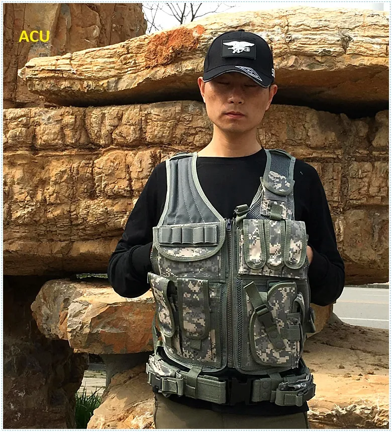 New Black Army CS Tactical Vest Paintball Protective Outdoor Training Combat Camouflage Molle Tactical Vest 8856479