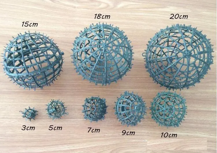 Plastic Kissing Ball Frame 20cm Diameter, DIY Flower Basket Ball Party