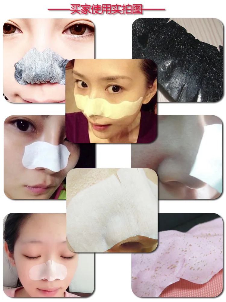 1000 stks / partij Zuig Zwart Masker Gezichtsverzorging Masker Diepe Reiniging Scheuren Stijl Porie Strip Diepe Reinigingsneus Acne Blackhead Facial Mask