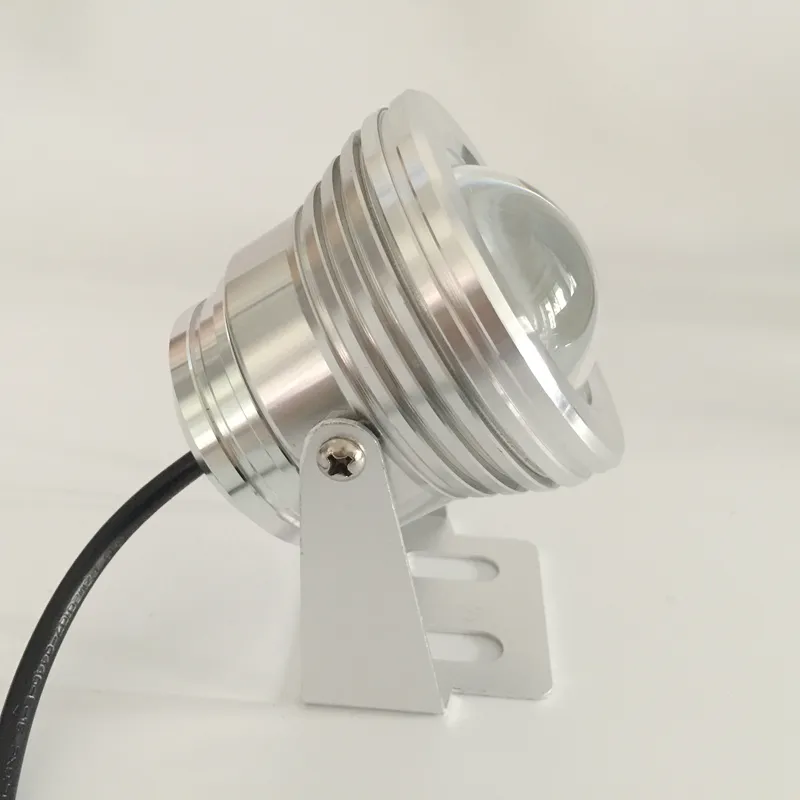 10W RGB Flood Light Underwater LED Akvarium lampa Swimmingpool Vattentät IP65 DC 12V Convex Lens Gratis frakt / 