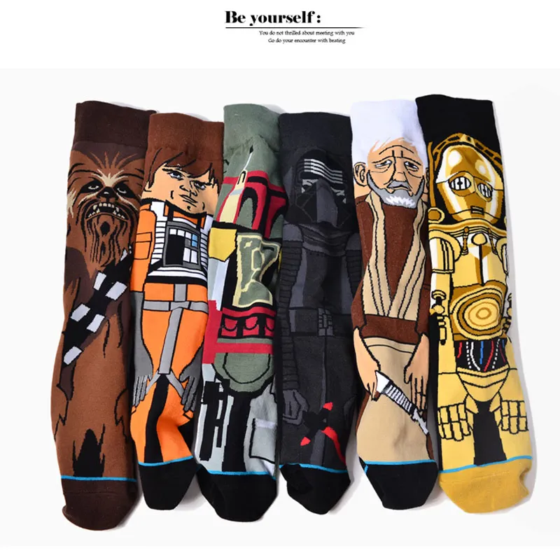 Mode Kunst Baumwolle Crew Gedruckt Socken Malerei Charakter Muster Frauen Männer Harajuku Design Sox Calcetine Van Gogh Neuheit Funny177o