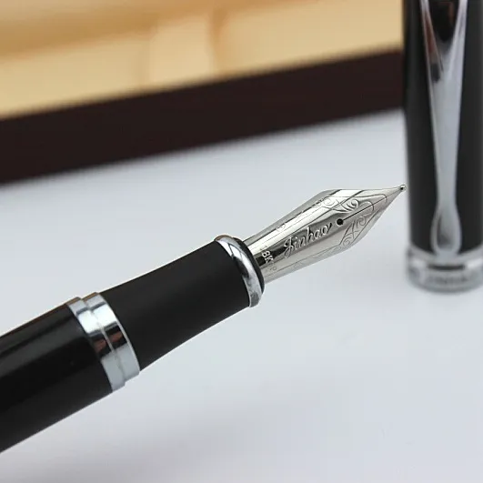 Hot Sale JINHAO X750 Lava Black Medium Nib Fountain Pen Silver Trim BI2G E00157 BARD