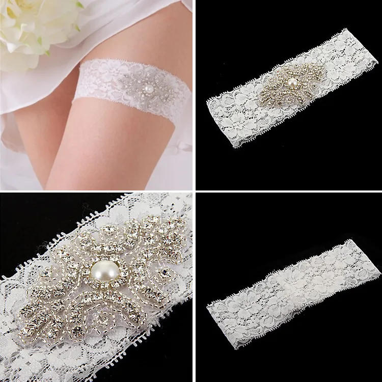 ON Bridal White Lace Garter Keepsake Weddings Garter Toss Shabby Chiffon White Wedding Garter Belt Set With Flowers6656815