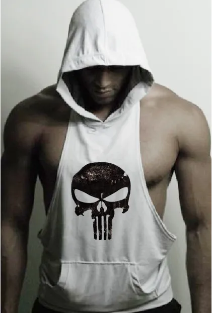 2016 hombres Stringer Bodybuilding Tank Top Fitness chaleco Muscle Beach Stringer Hoodie para IFBB NPC Singlet Tanks Fitness ropa Y-Back Tanks