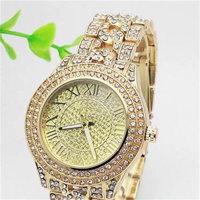 Orologi da orologi da uomo casual di lusso in oro rosa con una fascia in acciaio inossidabile da donna con calendario Whole6878621