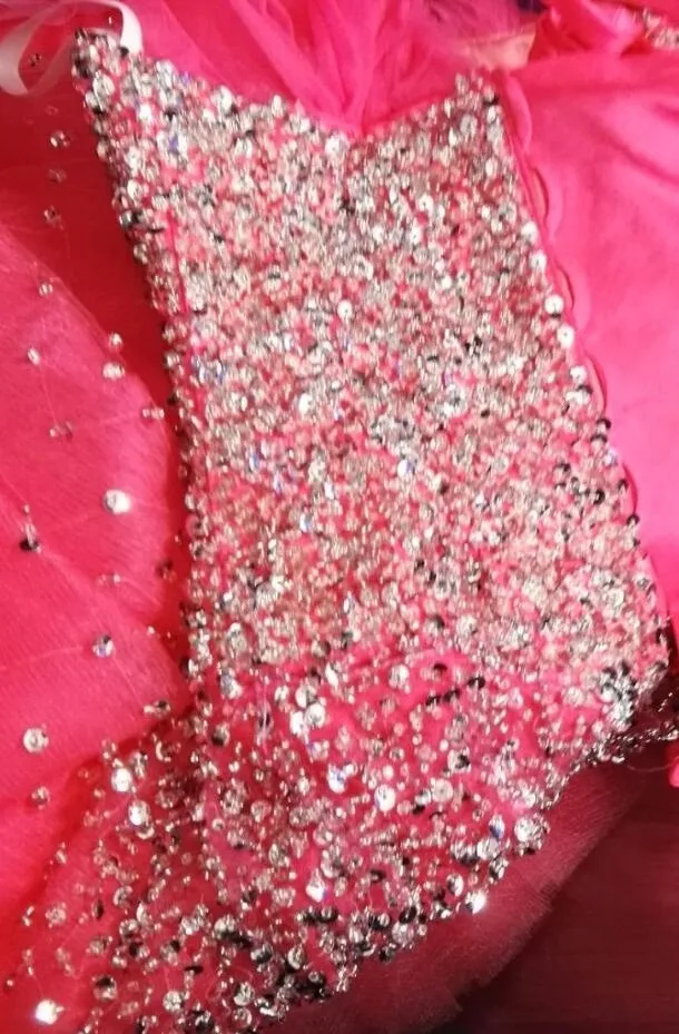 Tatlı 16 elbise karpuz boncuk payetler quinceanera elbise balo elbise kayışları vestido de festa dantelap uzun tül resmi balo gow5540925