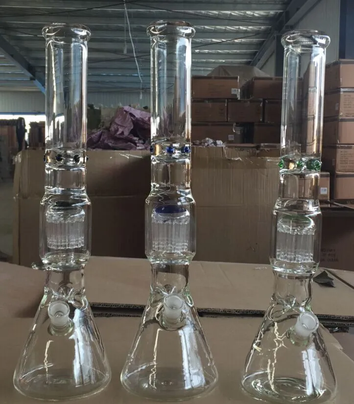 Foto reale Braccio Albero Inline Perc Narghilè Bubbler Bong in vetro trasparente con diffusore Downstem Tubi acqua in vetro Olio Dab Rig Accessori fumatori