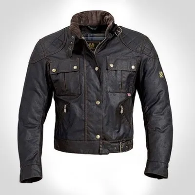 Veste manche de la veste de moto de cire de cire de cire de cire de qualité