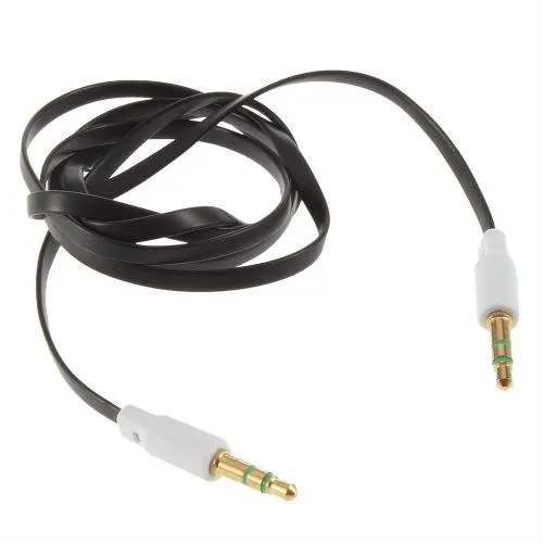 Livre Macarrão Plano Colorido 3.5mm Aux Audio Cabo Auxiliar Jack Macho para Macho Plugue Cabo de Fio Estéreo para iphone