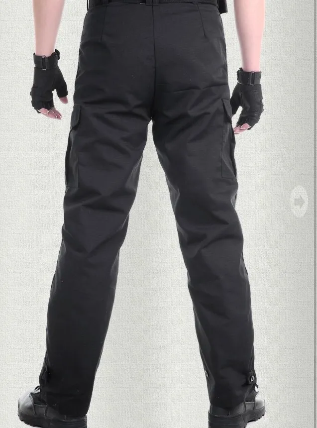 one pieceNEW 2016 Outdoor Spring Autumn Commando Men Black Combat Pants Tactics Overalls Military Cargo Security Guard Pants